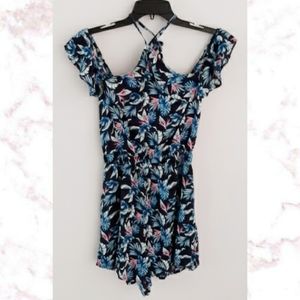 Hollister Blue Floral Jumpsuit